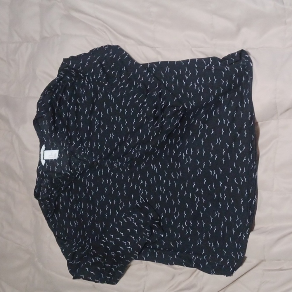 H&M black 3/4 sleeve blouse medium